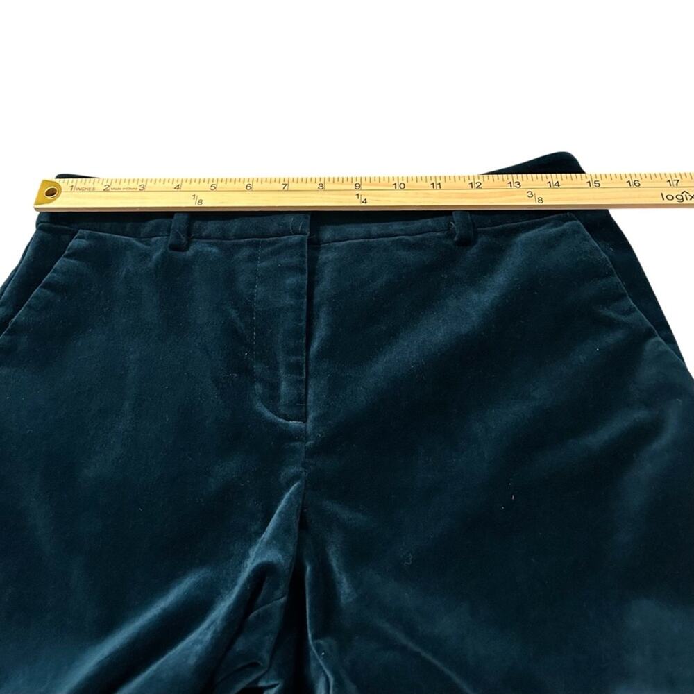 LOFT Riviera Slim Pants Size 6 Dark Peacock Blue Velvet Stretch Classic Elegant - Picture 6 of 10